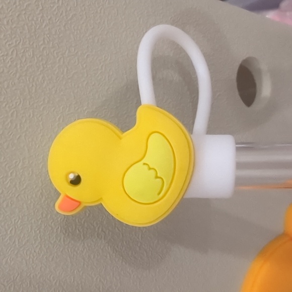 Duck bogg bag charm and Straw topper New - Picture 3 of 3